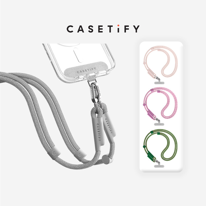 Phone Accessories - CASETiFY Gewebtes Kordel-Handyband-Set Cool Gray /