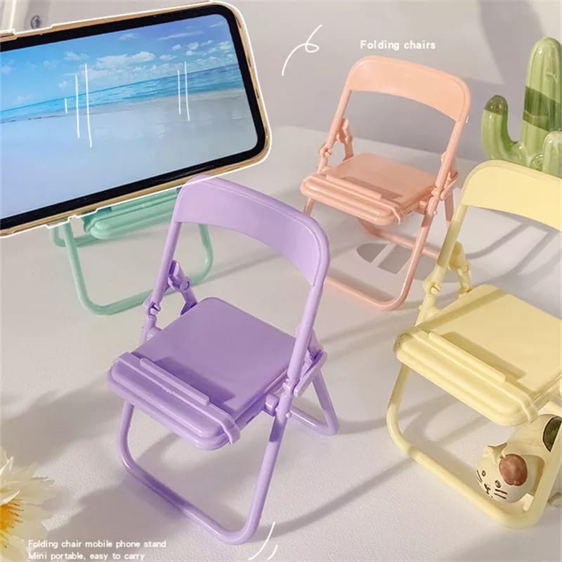 Phone Accessories Organizer - Niedlicher Stuhl-Handyhalter, kreativer Desktop-Organizer, multifunktionaler Handyständer