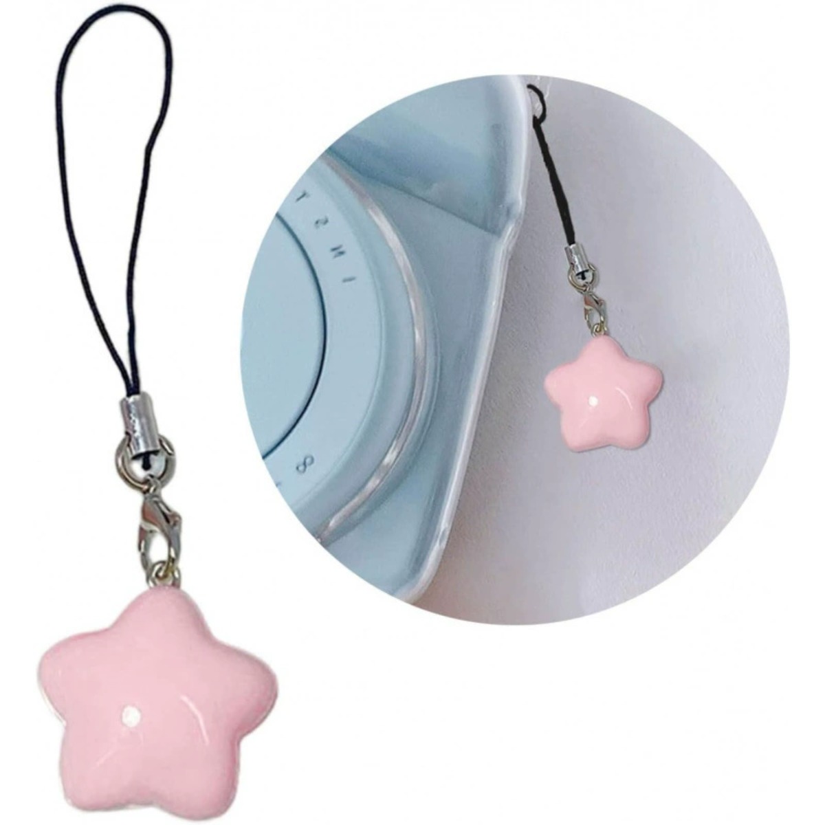 Phone Accessories For Teens - Handy-Anhänger-Zubehör, Pastellfarbene Stern-Handy-Anhänger, Kunstharz-Handy-Anhänger im niedlichen