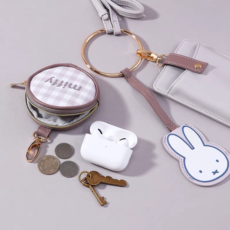 Phone Accessories For Teens - Miffy Kawaii Handytasche-Set, niedlicher Cartoon-Schlüsselanhänger, Umhängetasche,