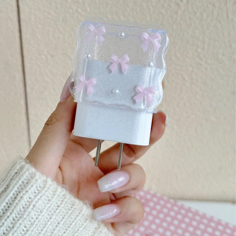 Transparente rosa 3D-Schleife  – Phone Accessories Aesthetic Bewertung und Preis