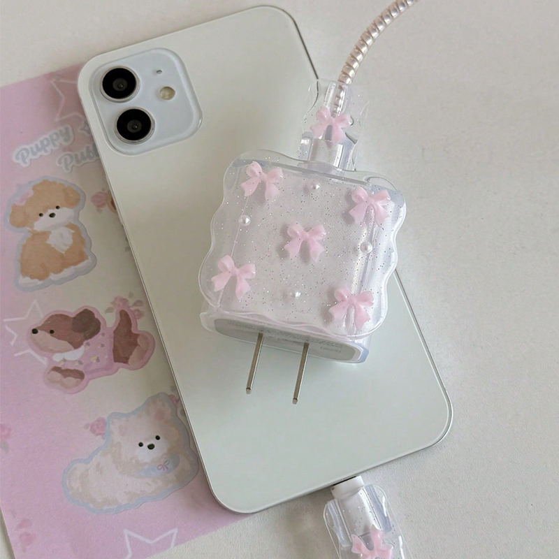 Transparente rosa 3D-Schleife  – Phone Accessories Aesthetic Bewertung und Preis