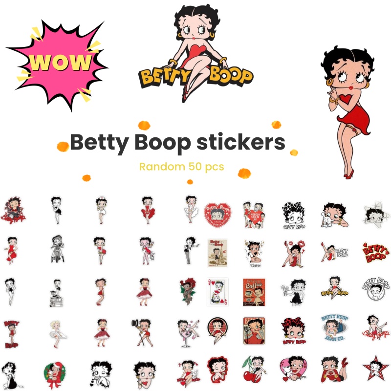 Betty Boop Cartoon-Aufkleber,  – Phone Accessories Aesthetic Bewertung und Preis